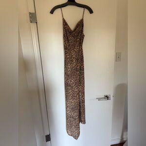 Gorgeous silk Alice & Olivia leopard print gown